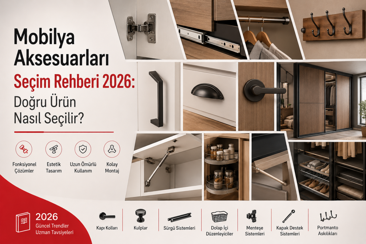 Mobilya Aksesuarları Seçim Rehberi 2026: Doğru Ürün Nasıl Seçilir?