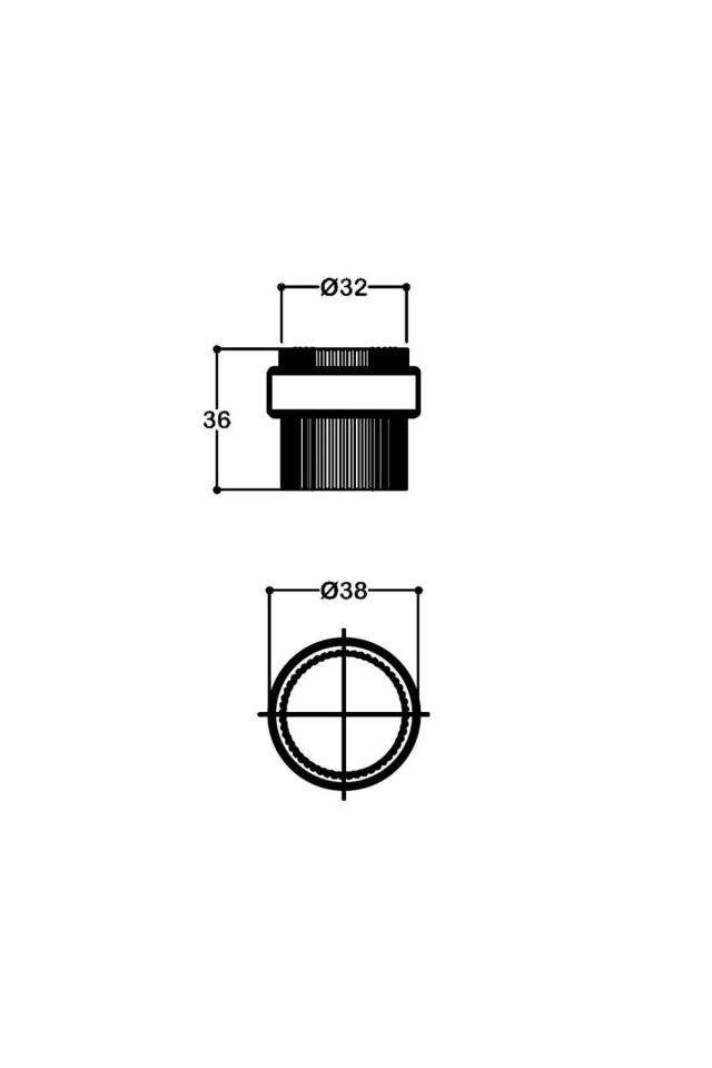 System 1017 Kapı Stoperi Yapışkanlı/Vidalı 38 mm Gold - Siyah (DS1017 0038 GL-P6)
