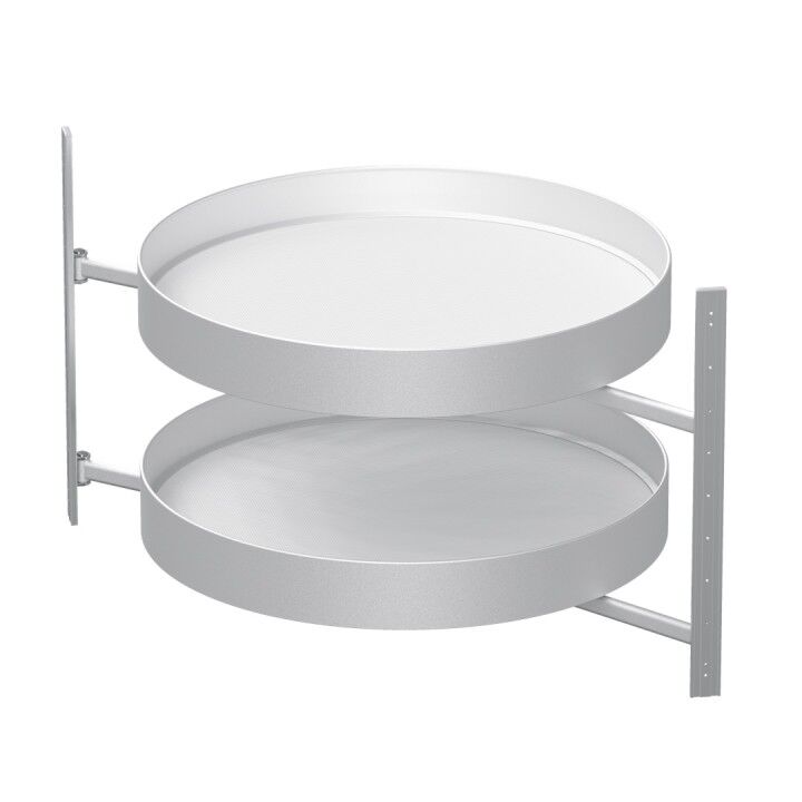 4/4 Borusuz Kaymaz Ahşap Tablalı Döner Sepet Takımı Unique