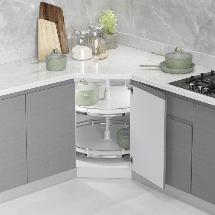 Kaymaz Yüzeyli 4/4 Klasik Döner Ahşap Tablalı Sepet Takımı