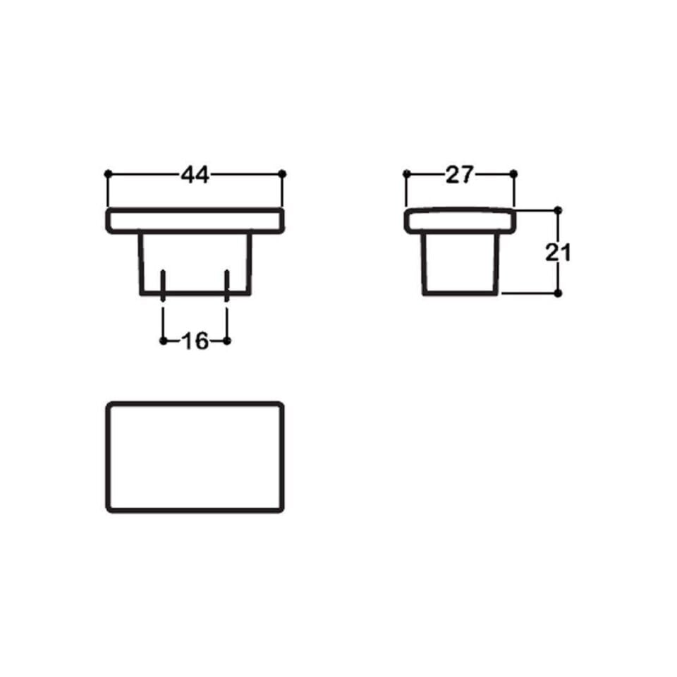 System 16 mm Krom Renk Çift Delikli Kulp (SY4335 0016 CR)