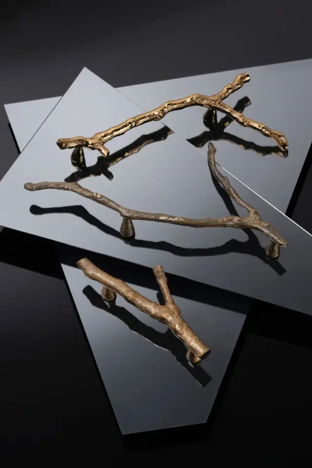 Vista D’oro Ağaç Dalı Serisi No:3 Mobilya Kulp Altın Renk