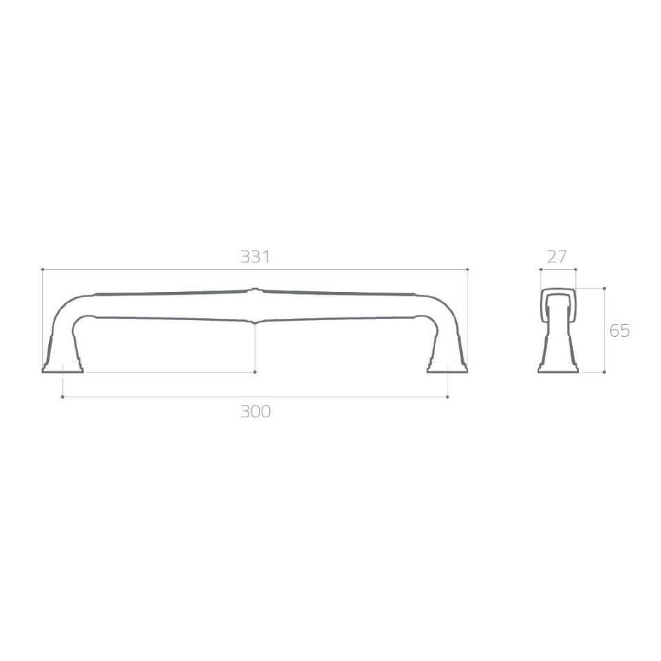 System 9555 Gold Renk Çekme Kapı Kolu 300 mm (PH9555 0300 GL)