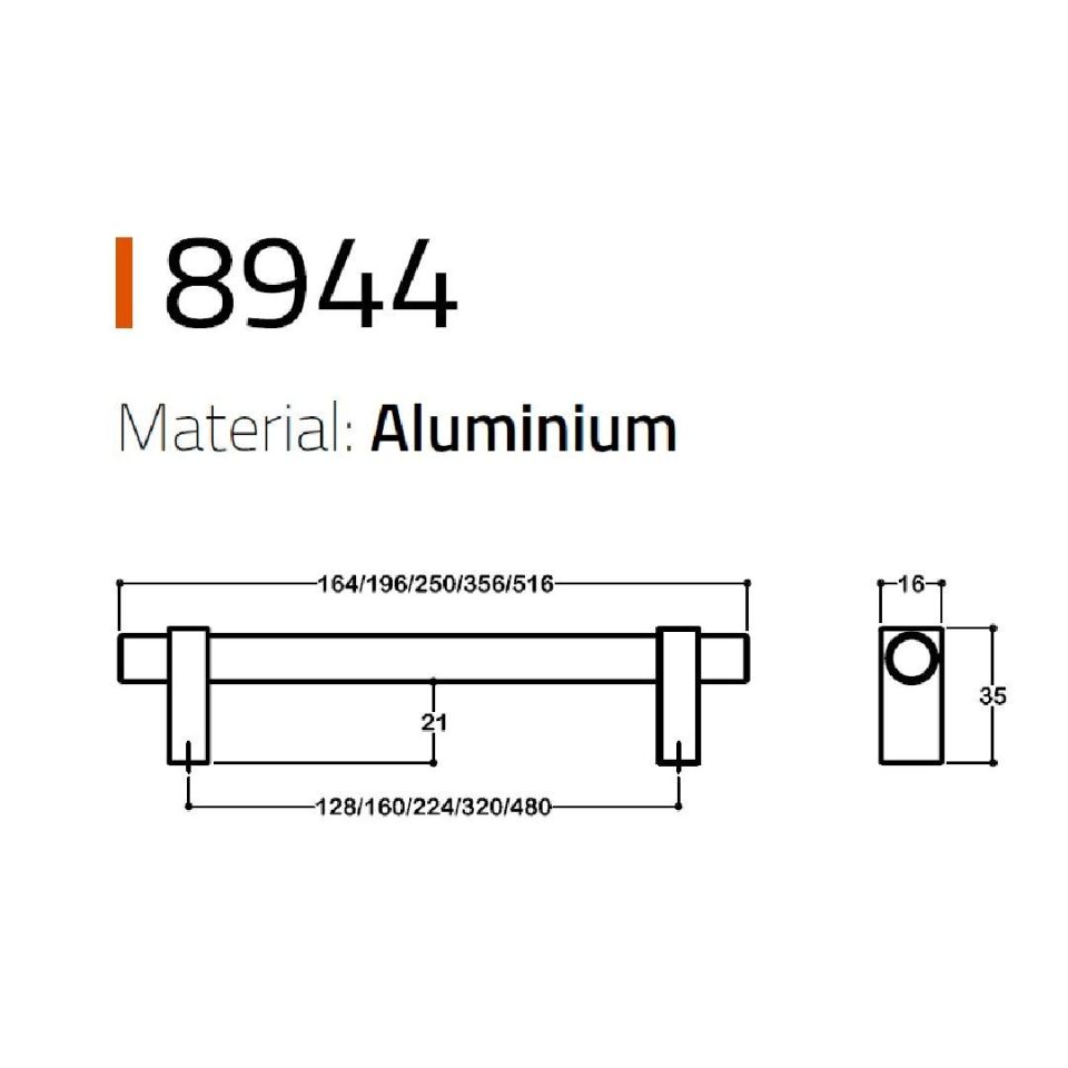 System 8944 Gold Renk Modern Kulp 320 mm (SY8944 0320 GL-GL)