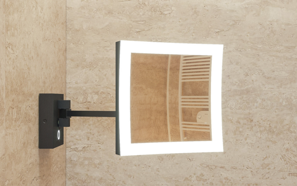 Makyaj aynası, 5 kat büyütmeli, Kare