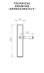 Louvre Door Handle by Backplate Brass Oxide