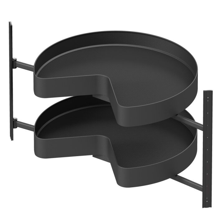 3/4 Borusuz Kaymaz Ahşap Tablalı Döner Sepet Takımı Unique