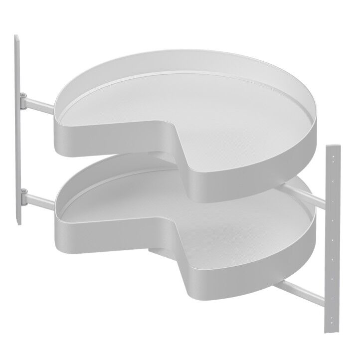 3/4 Borusuz Kaymaz Ahşap Tablalı Döner Sepet Takımı Unique