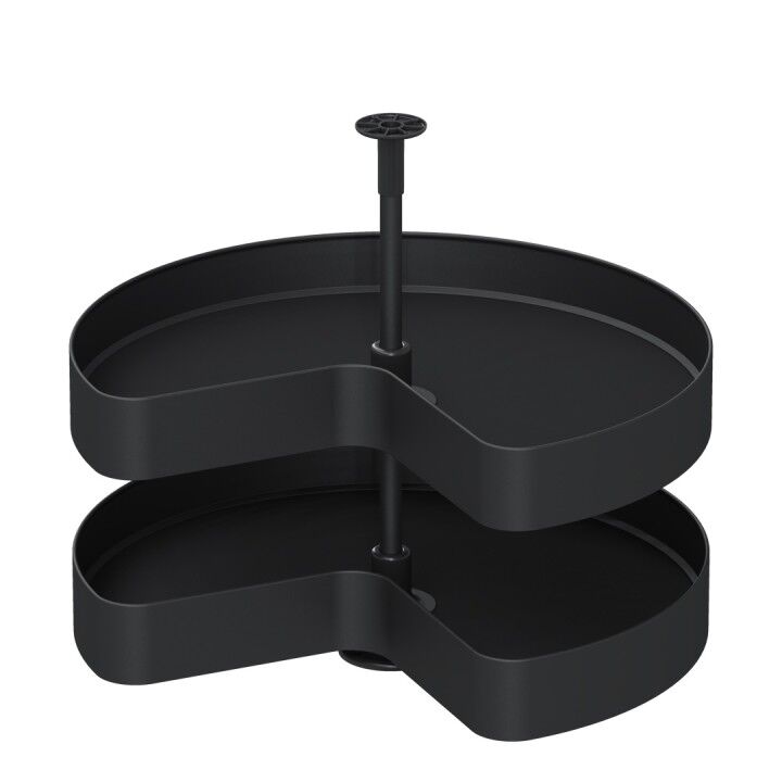 3/4 Kaymaz Yüzeyli Ahşap Tablalı Döner Sepet Takımı Unique