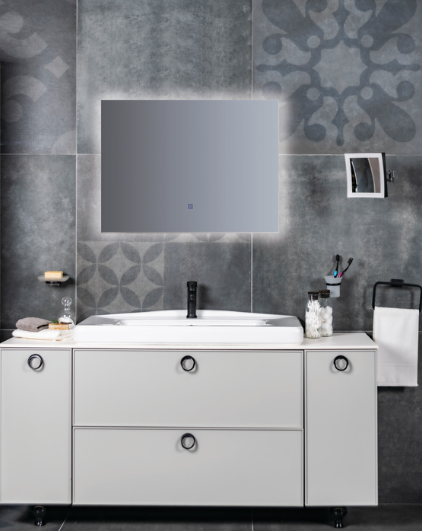 Hafele OASIS PLUS 800 x 600 mm Banyo Aynası | Buğu Çözücülü
