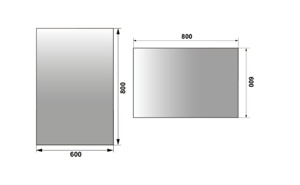 Hafele OASIS PLUS 800 x 600 mm Banyo Aynası | Buğu Çözücülü