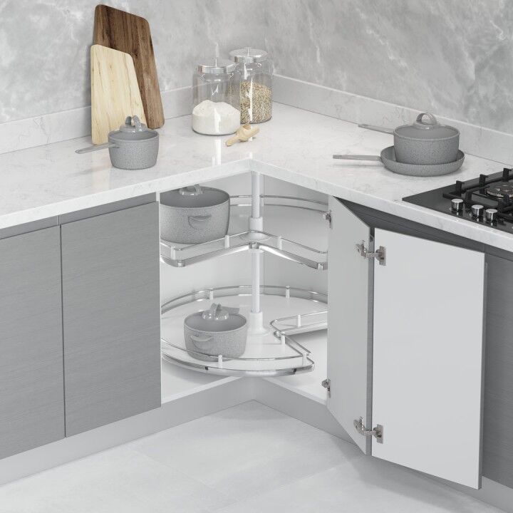 Kaymaz Yüzeyli 3/4 Döner Ahşap Tablalı Sepet Takımı