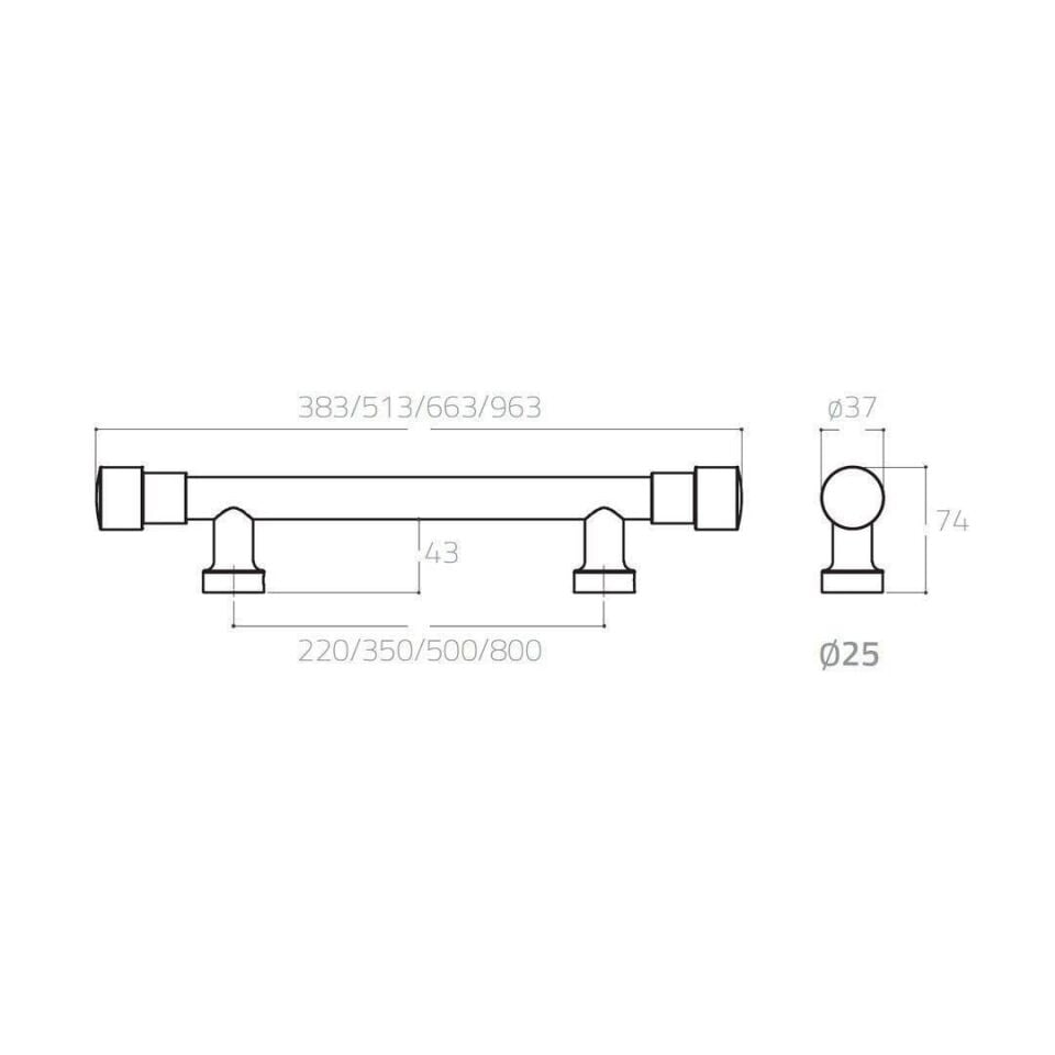System 9690 Nikel Saten Renk Çekme Kapı Kolu (PH9690 NB-NB-NB)