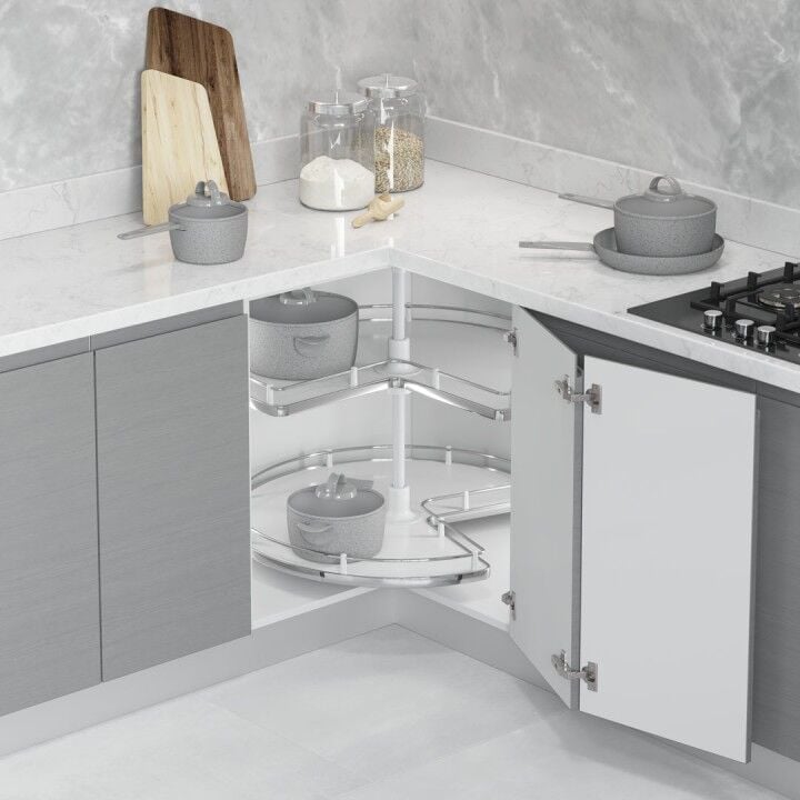 3/4 Döner Ahşap Tablalı Sepet Takımı