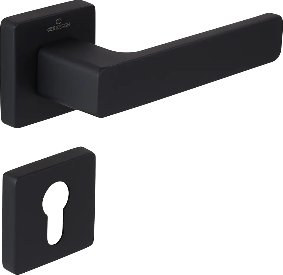 Çebi C5218 Flat Zipline Kapı Kolu PC24 (Mat Siyah) - WC