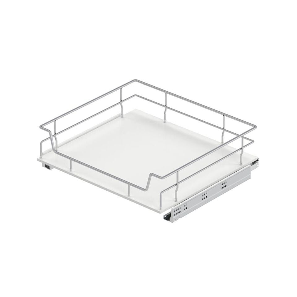 Ahşap Tablalı Bağımsız Çift Açılım Gizli Raylı Çekmece 400 mm