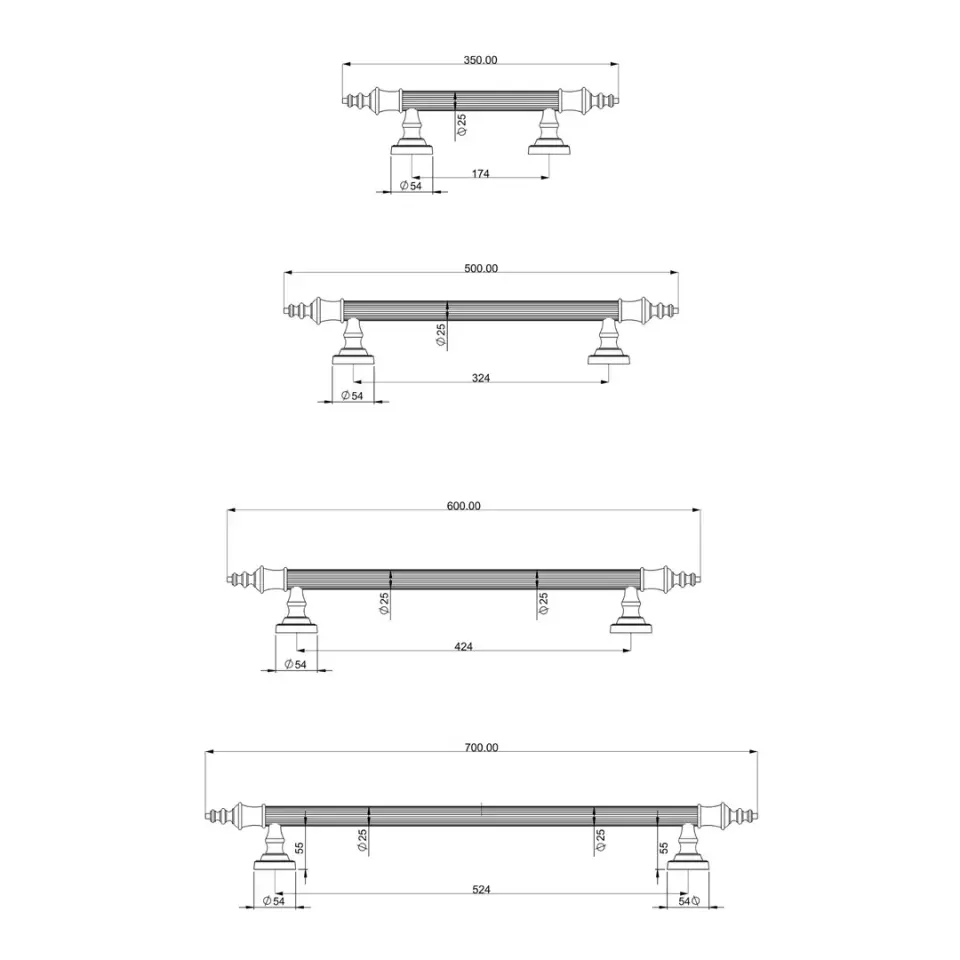 Vista D’oro Neo Antik Çekme Kol Nikel