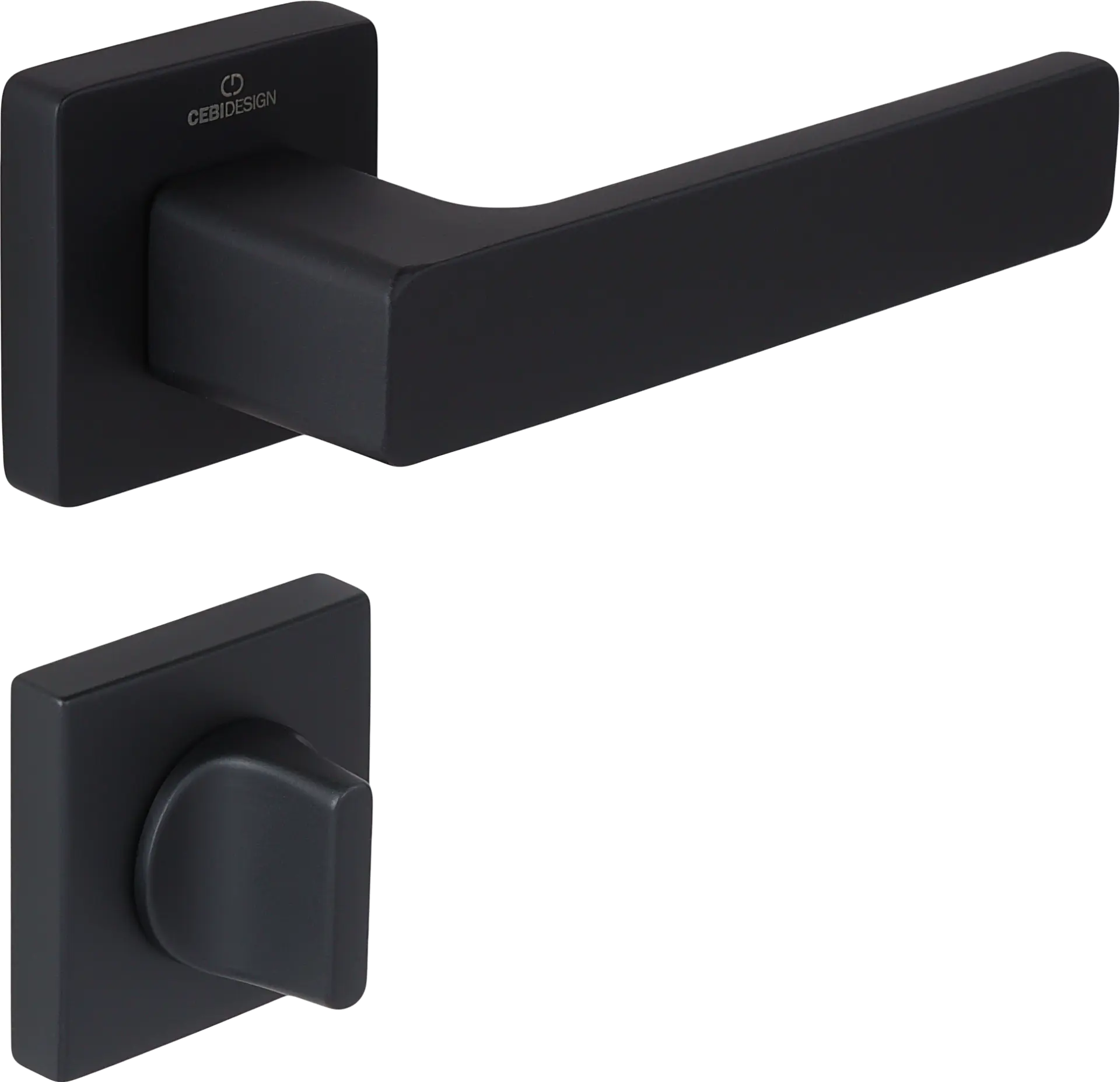 Çebi C5218 Flat Zipline Kapı Kolu PC24 (Mat Siyah) - WC