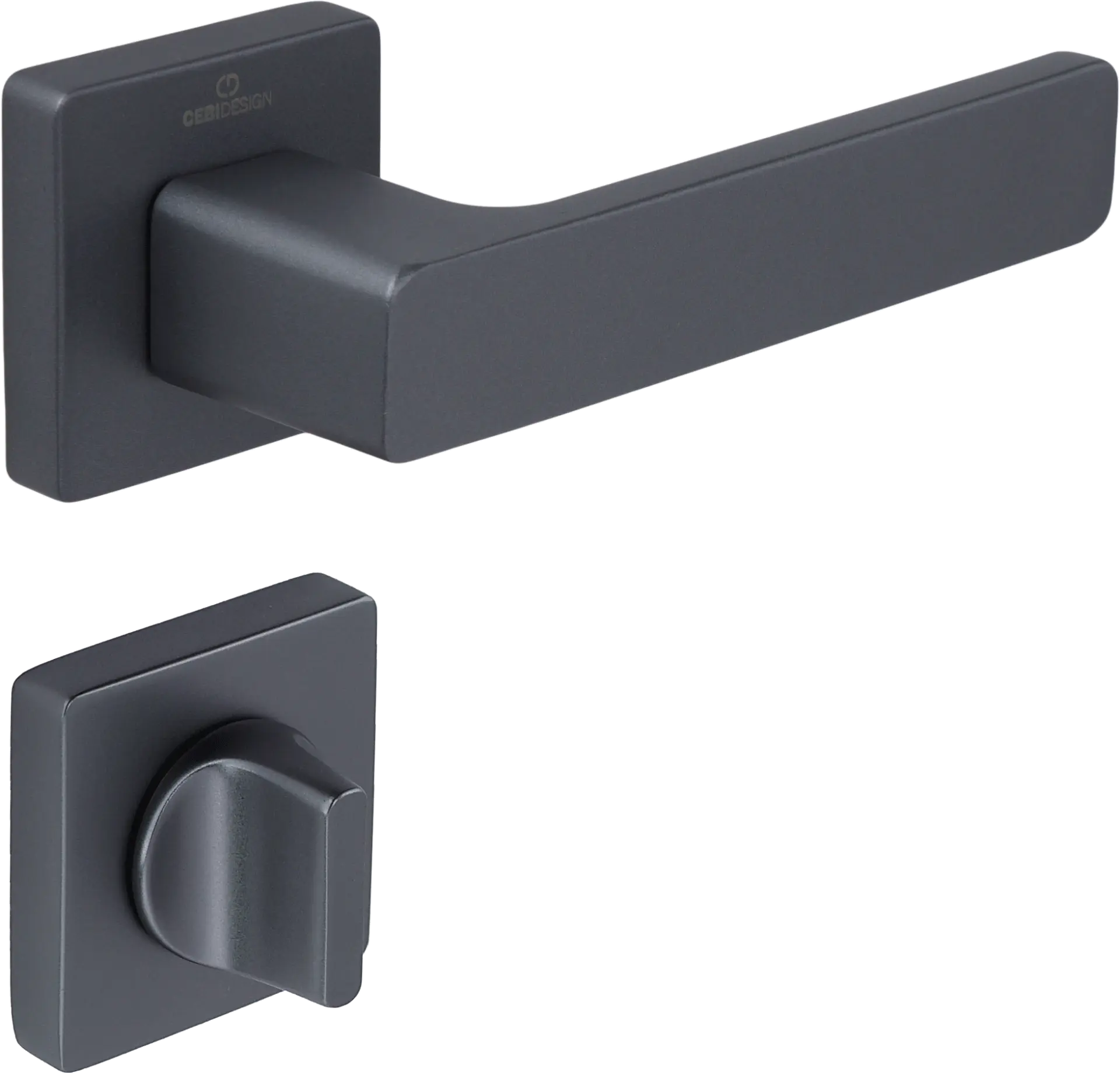 Çebi C5218 Flat Zipline Kapı Kolu PC27 (Antrasit Saten) - WC