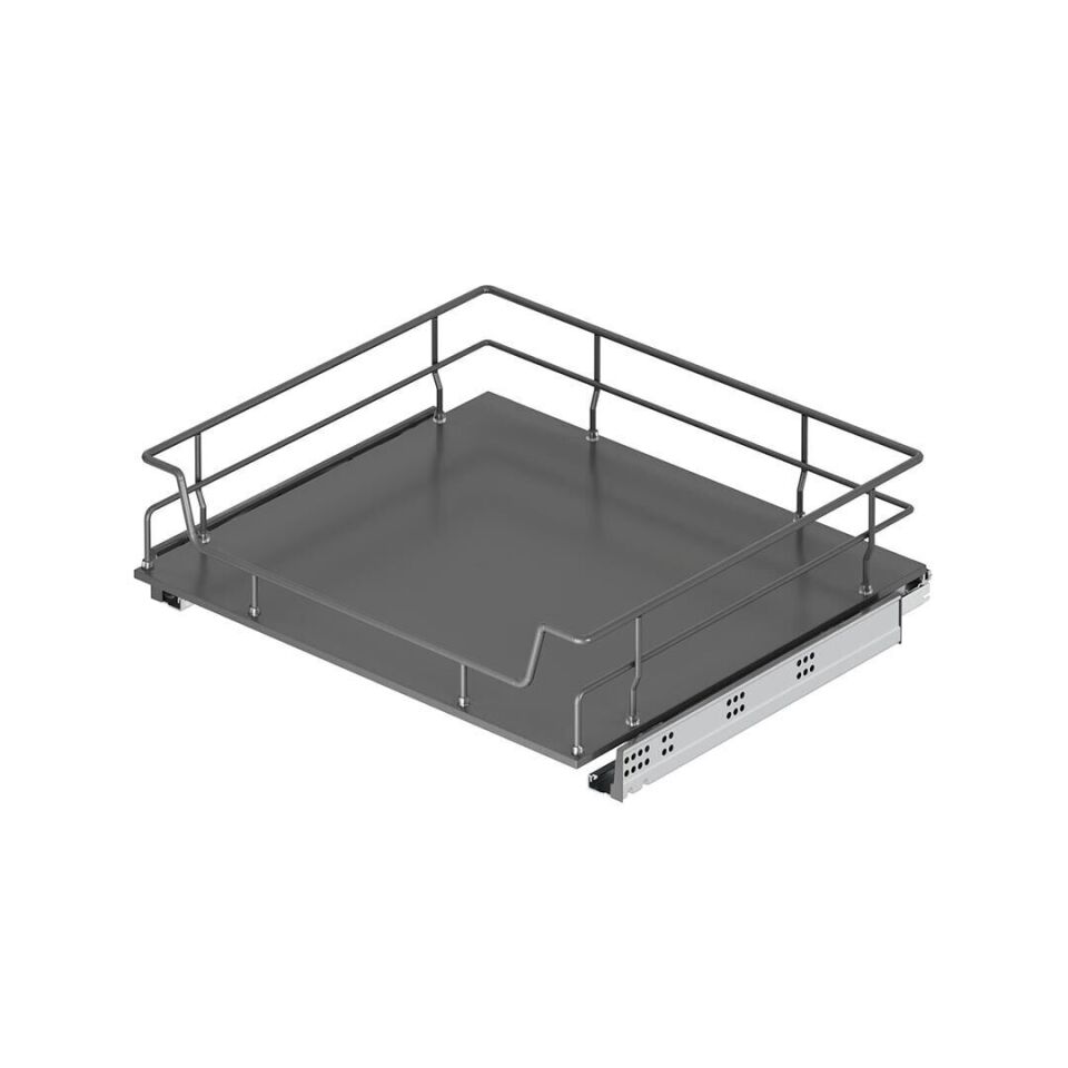 Ahşap Tablalı Bağımsız Çift Açılım Gizli Raylı Çekmece 450 mm