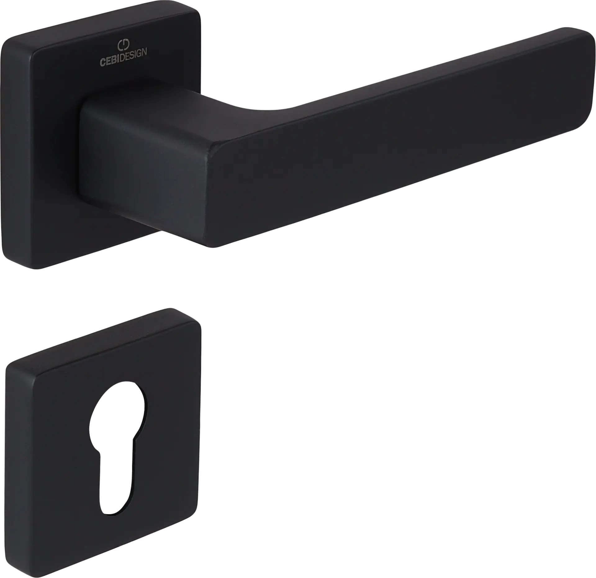 Çebi C5218 Flat Zipline Kapı Kolu PC24 (Mat Siyah) - Yale