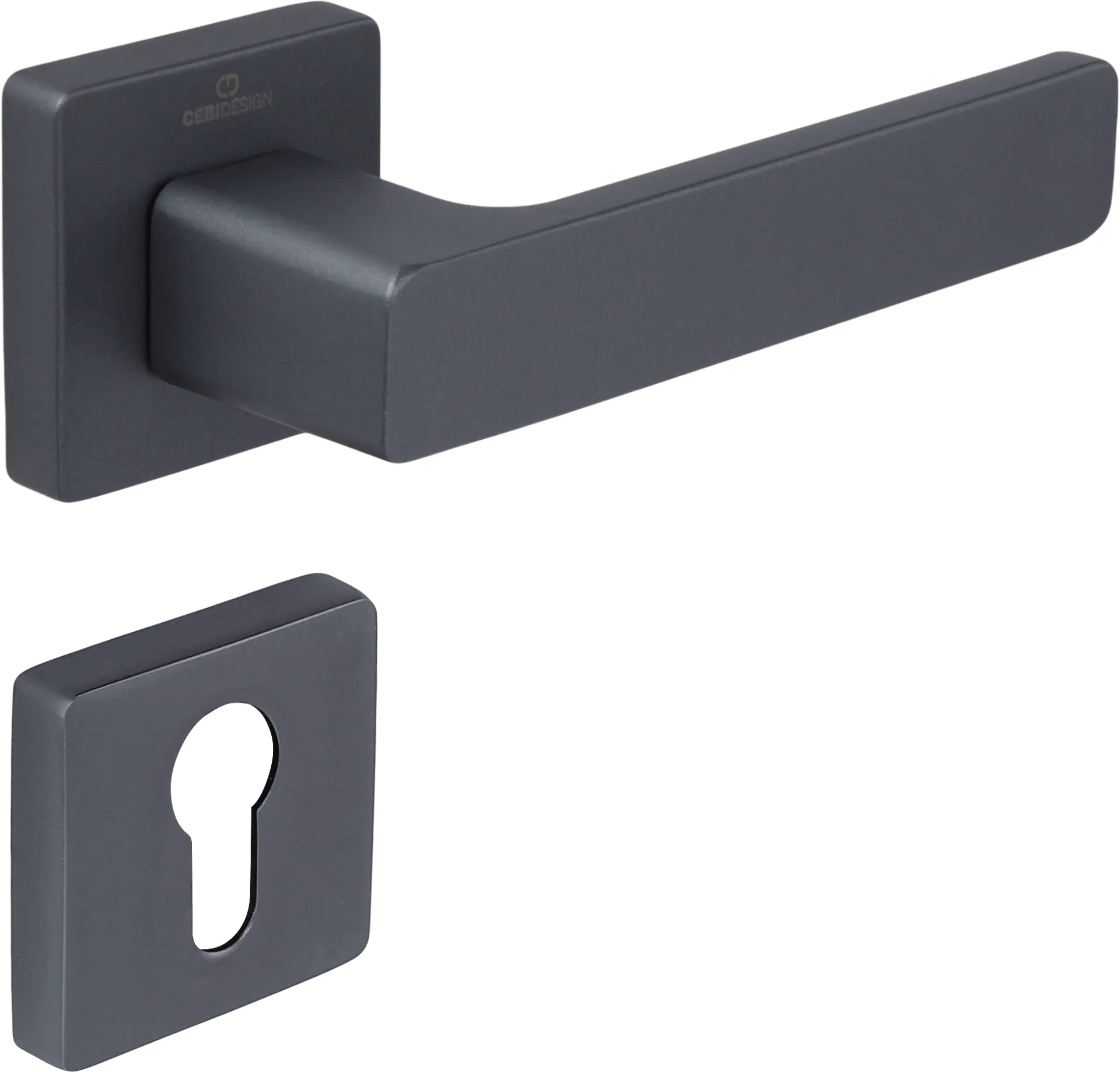 Çebi C5218 Flat Zipline Kapı Kolu PC27 (Antrasit Saten) - Yale
