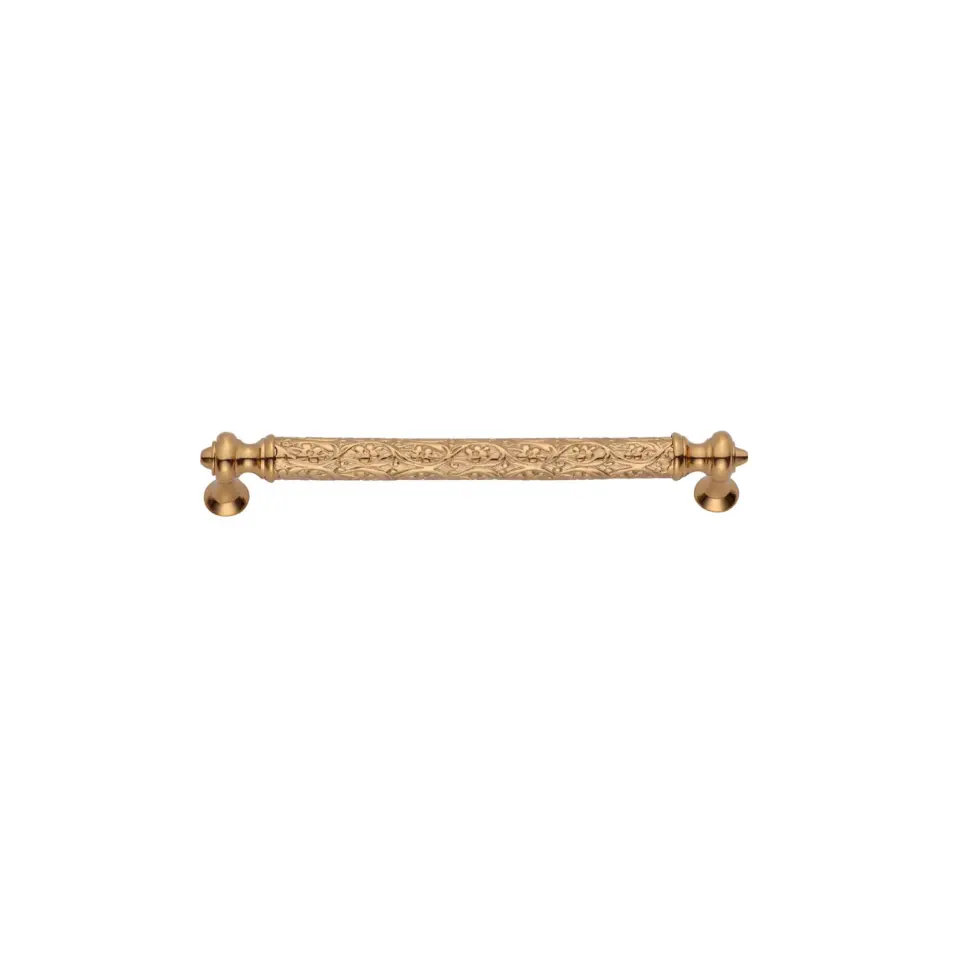 Vista D’oro Antik Çiçek Desenli Çekmece Kulp Altın Renk