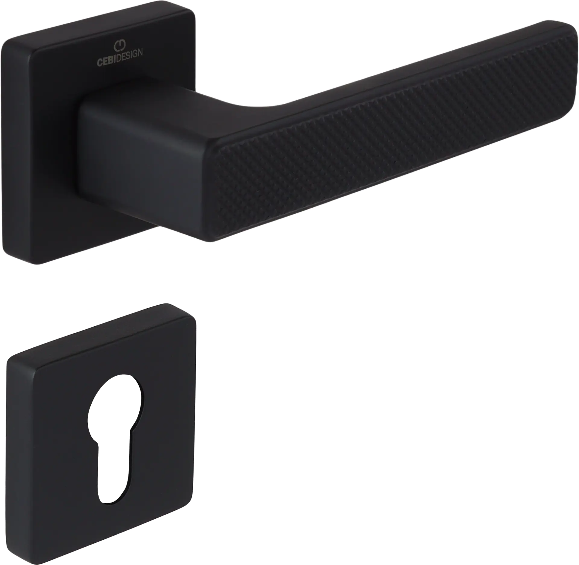 Çebi C5212 Gren Zipline Kapı Kolu PC24 (Mat Siyah) - Yale