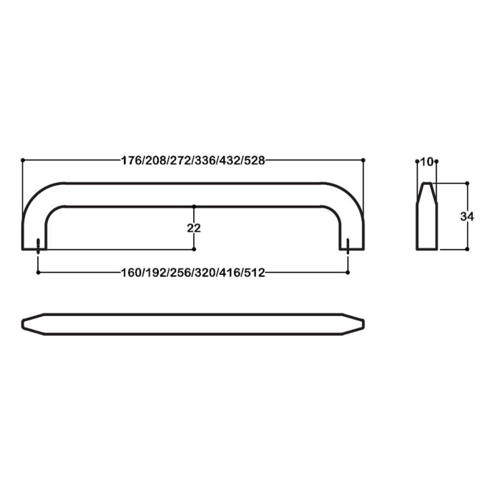 System 8682 Saten Renk Modern Kulp 160 mm (SY8682 0160 NB)