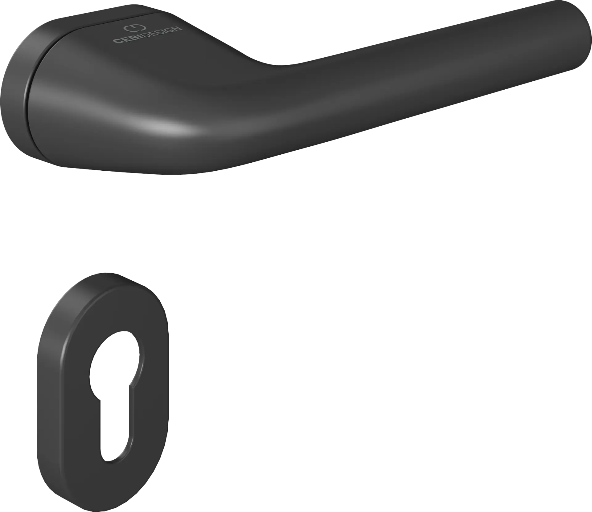 Çebi C5277 Rolle Zipline Kapı Kolu PC24 (Mat Siyah) - Yale