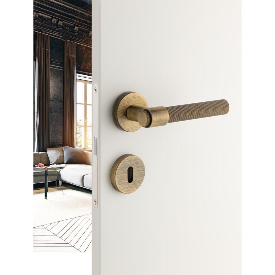 System Axel-T Rozetli Kapı Kolu Antik Renk (HA187TRO12 ABM) Oda