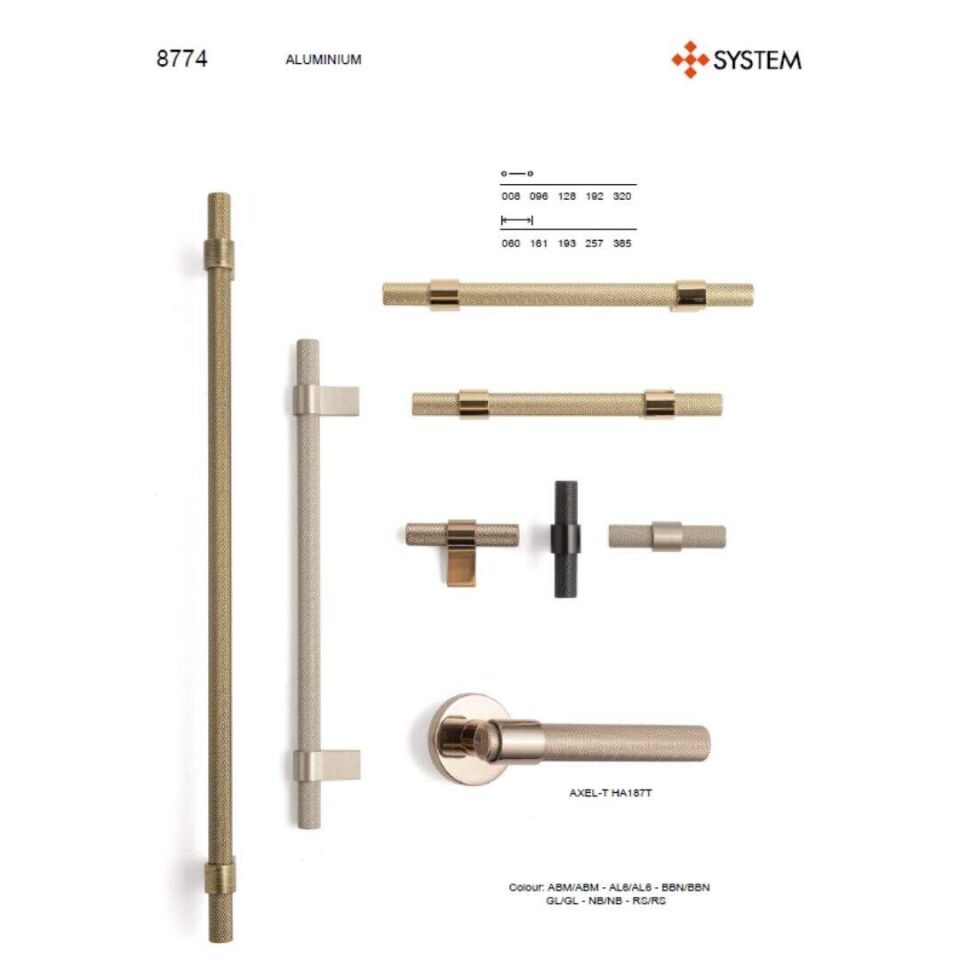 System Axel-T Rozetli Kapı Kolu Siyah Renk (HA187TRO12 AL6)