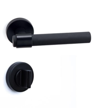 System Axel-T Rozetli Kapı Kolu Siyah Renk (HA187TRO12 AL6) WC