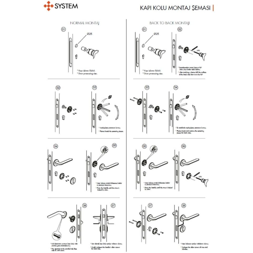 System Axel-T Rozetli Kapı Kolu Siyah Renk (HA187TRO12 AL6) WC