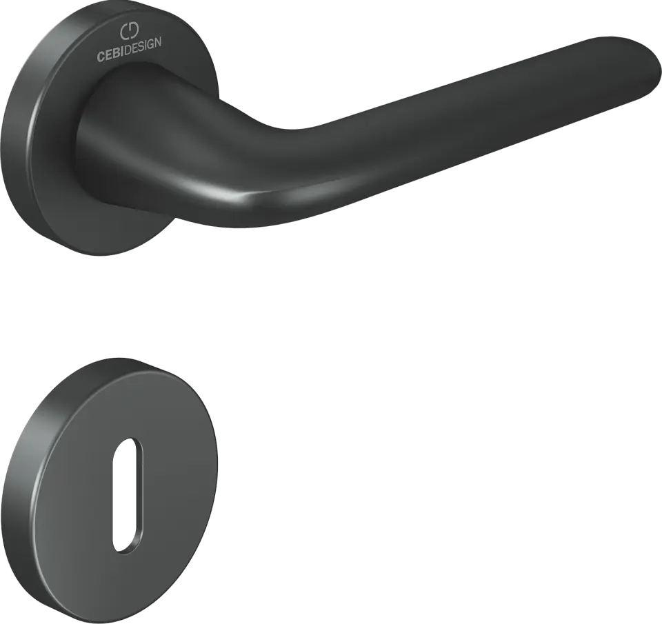Çebi C5269 Leas Zipline Kapı Kolu PC24 (Mat Siyah) - Oda
