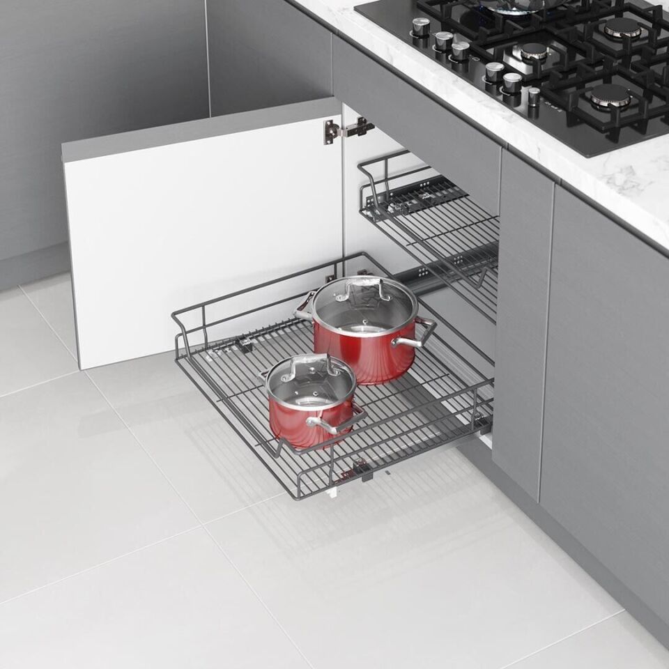 Bağımsız Çift Açılım Gizli Raylı Çekmece 450 mm