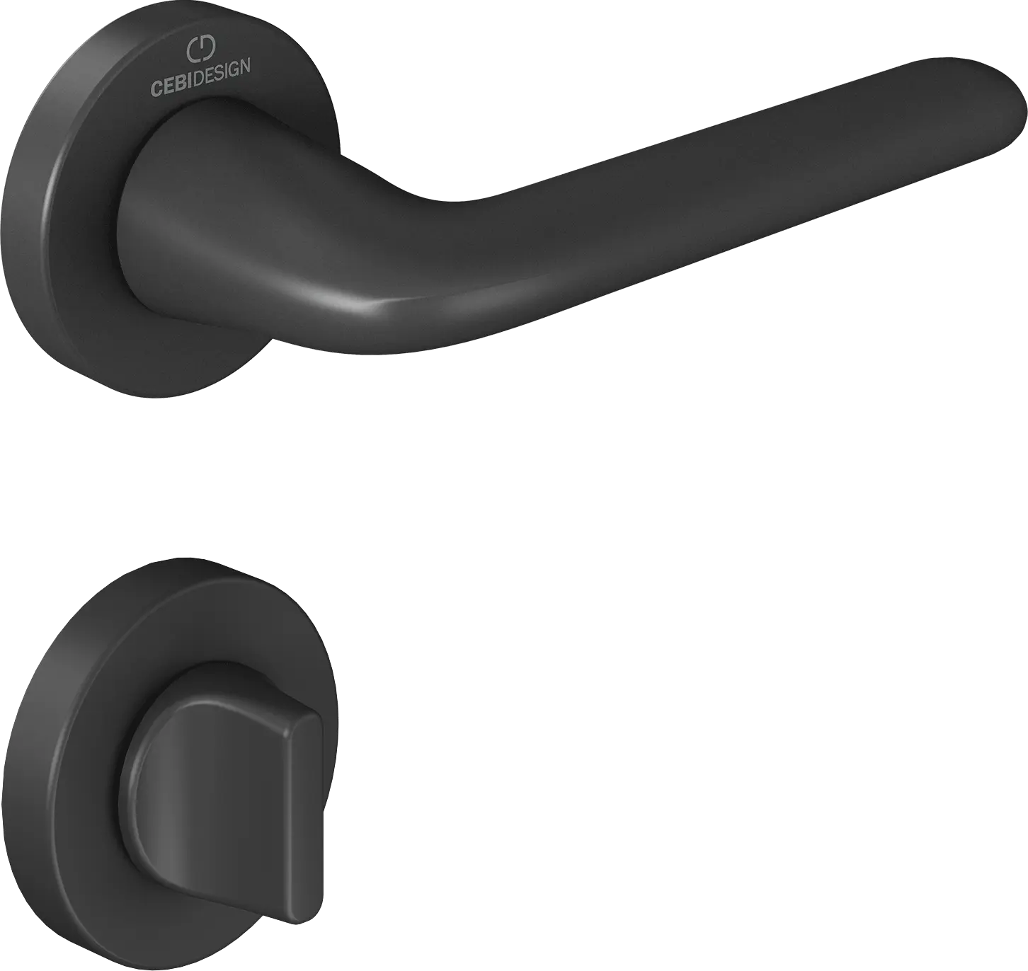 Çebi C5269 Leas Zipline Kapı Kolu PC24 (Mat Siyah) - WC