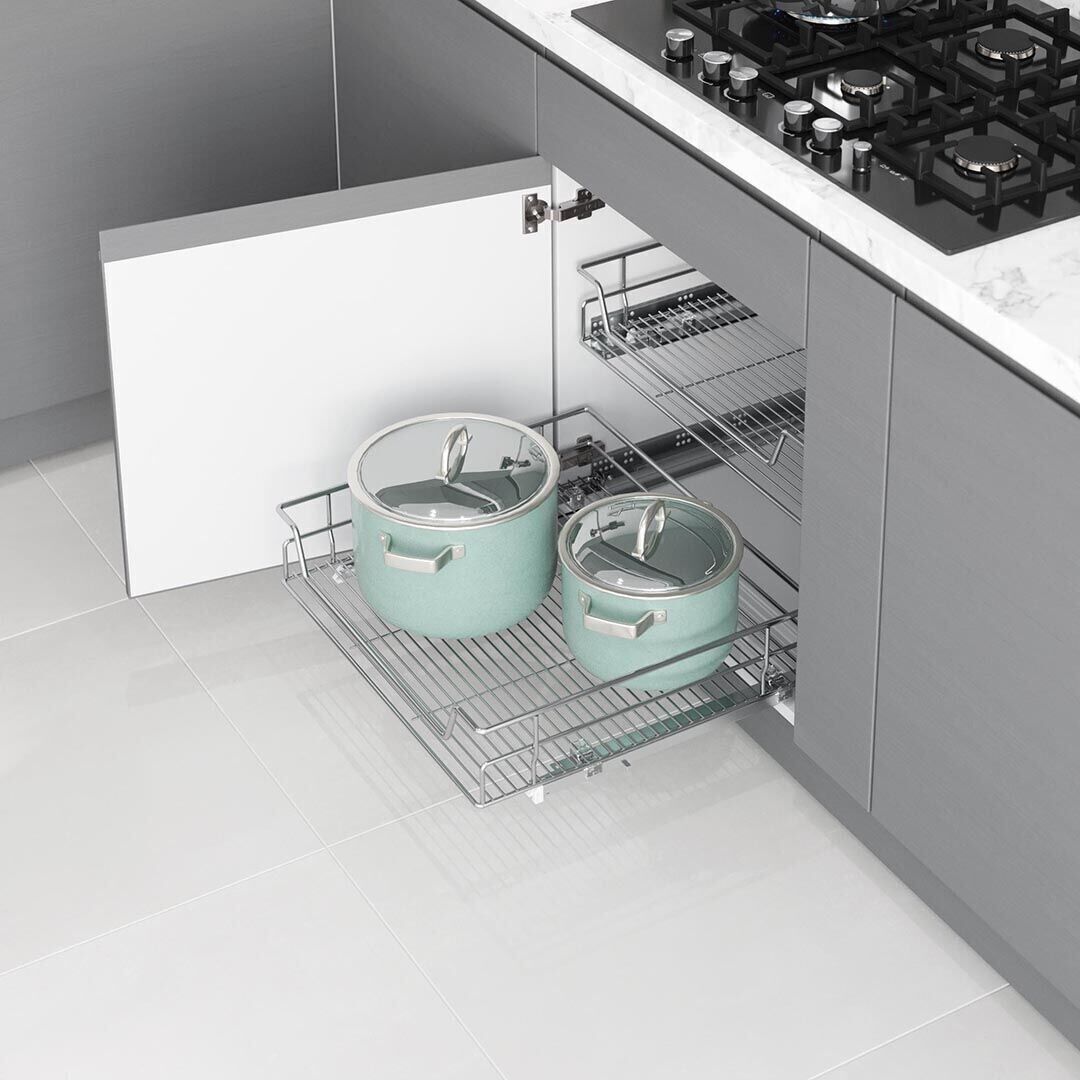 Bağımsız Çift Açılım Gizli Raylı Çekmece 500 mm