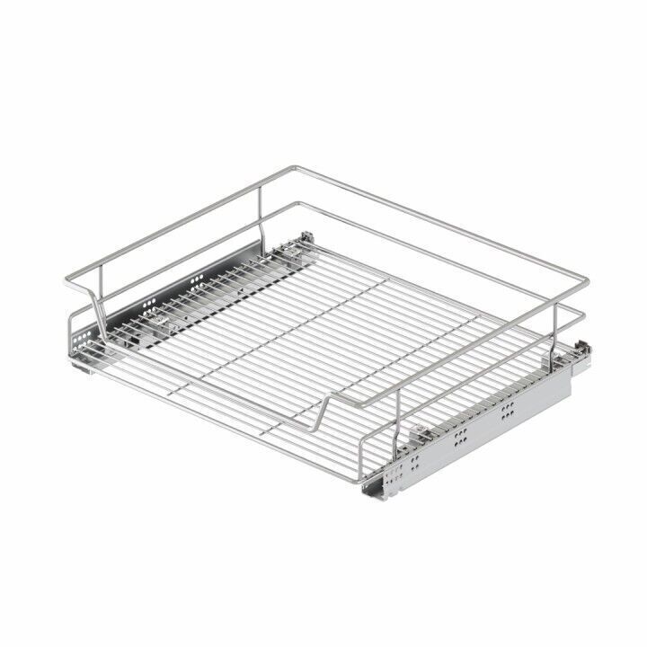Bağımsız Çift Açılım Gizli Raylı Çekmece 550 mm Crom