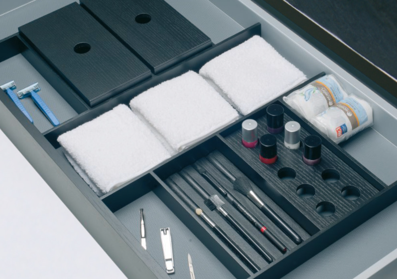 Hazne, Çekmece için kozmetik bölme, ahşap