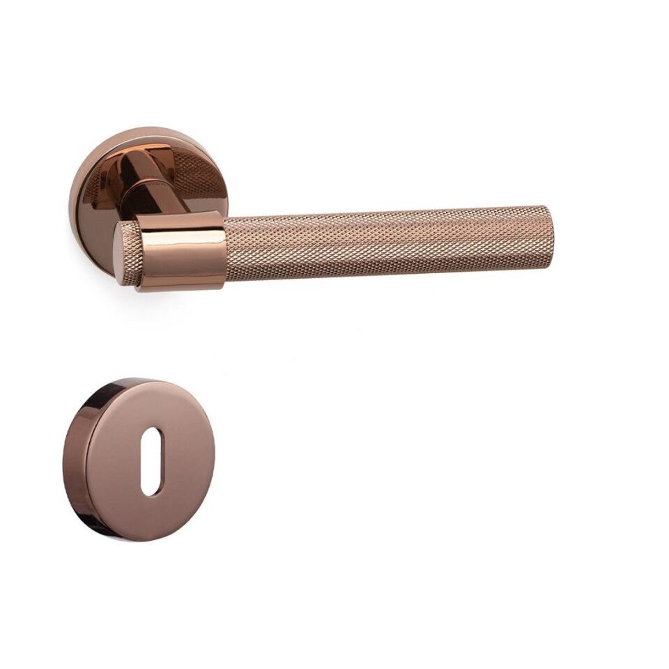 System Axel-T Rozetli Kapı Kolu Rose Renk (HA187TRO12 RS)