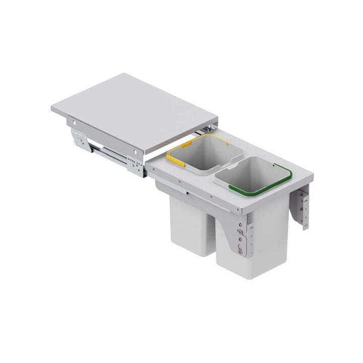 Kapağa Monte Çöp Kovası Frenli 400 mm