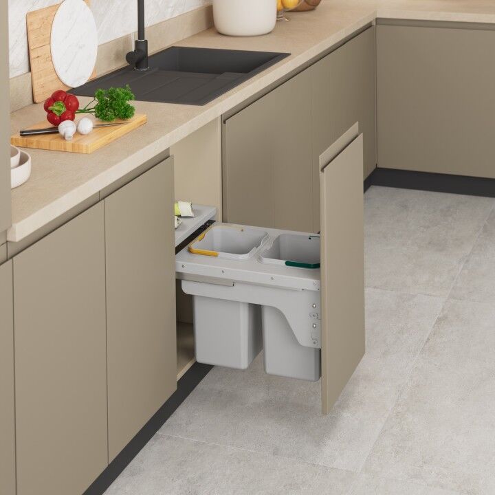Starax Kapağa Monte Frenli Çöp Kovası | 24–69 Lt | 40–90 cm Kapak Uyumlu