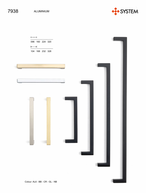 System 7938 Saten Renk Klasik Kulp