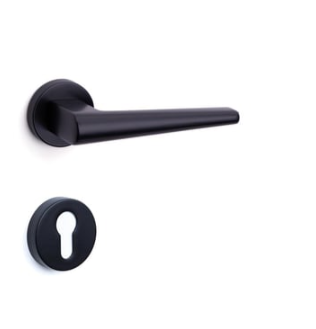 System Butto Rozetli Kapı Kolu Siyah Renk (HA169RO12 AL6) Yale