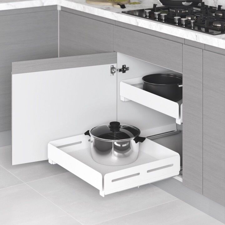 Unique Box Bağımsız Çift Açılım Gizli Raylı Çekmece 600 mm White