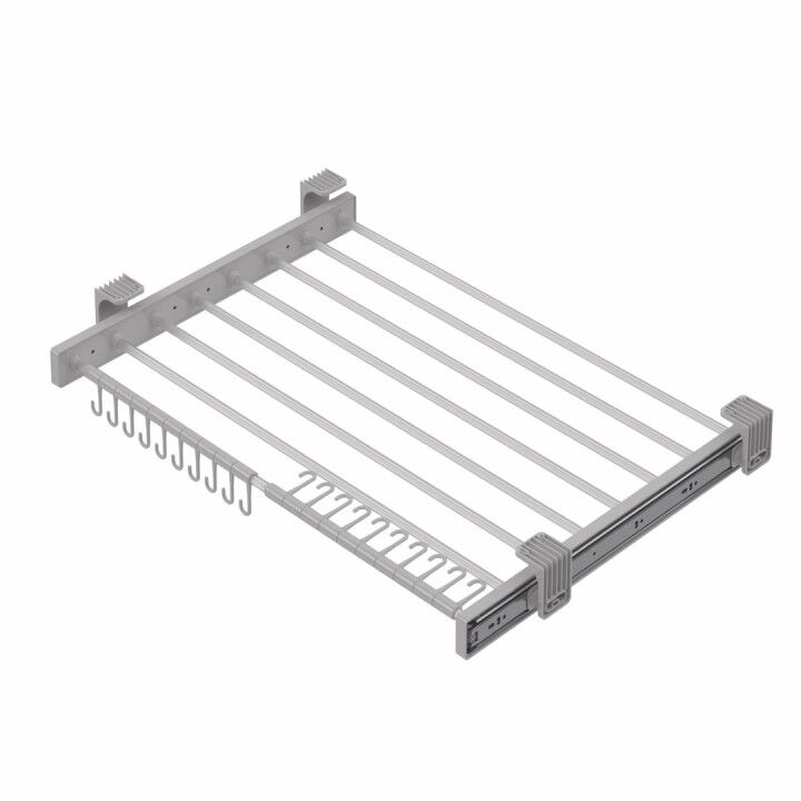 Starax Teleskopik Raylı Pantolonluk | Plastik Kapaklı | 40–90 cm Kapak Uyumlu