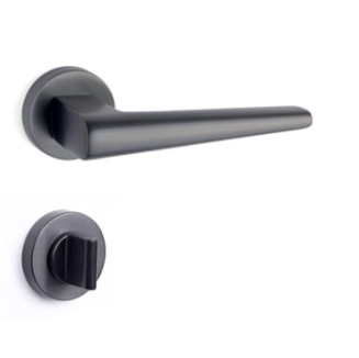 System Butto Rozetli Kapı Kolu Füme Renk (HA169RO12 BBN) WC