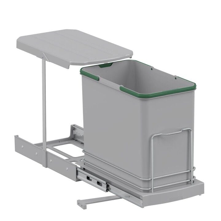 Teleskopik Raylı Plastik Gövde Çöp Kovası 24 Lt.