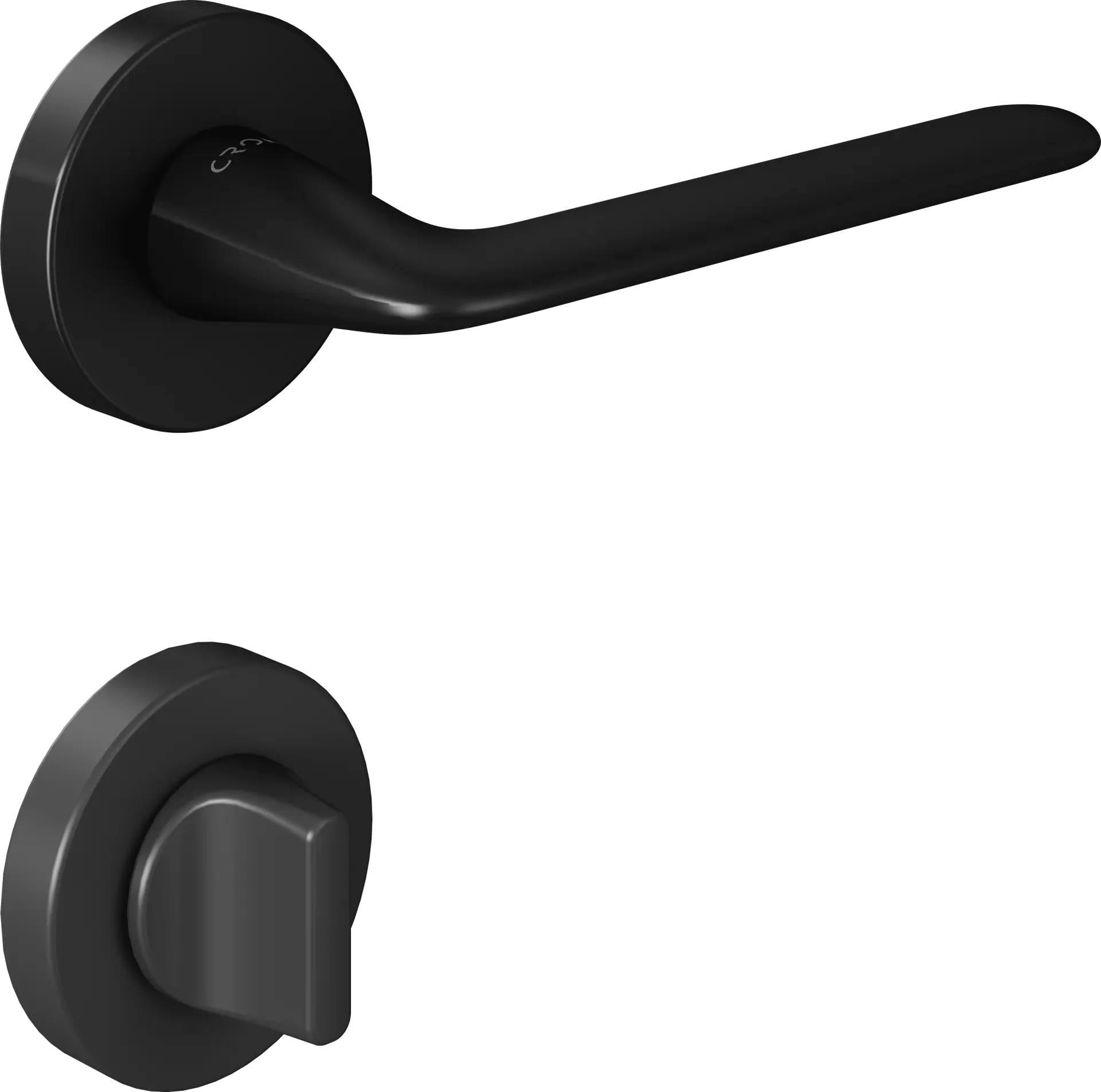 Çebi 5288010 Aero Croma Kapı Kolu PC24 (Mat Siyah) - WC